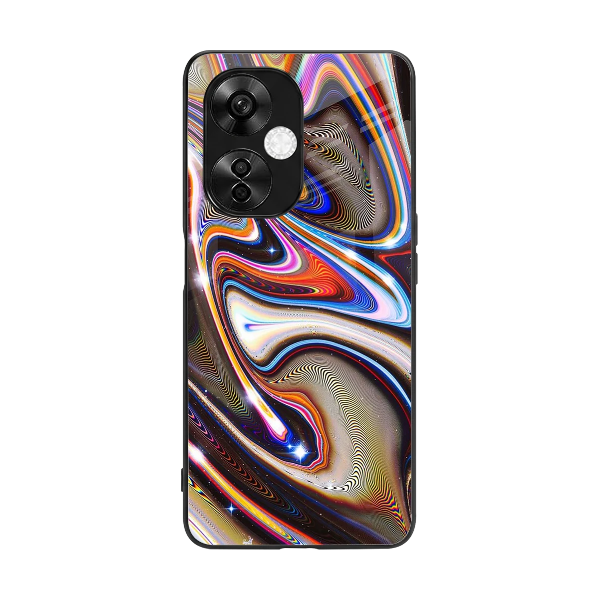 Psychedelic Marble back phone cover | glass case for oneplus nord ce 3 lite