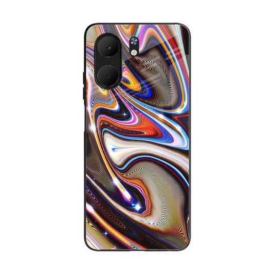 Psychedelic Marble back phone cover | glass case for oppo a5x 5g