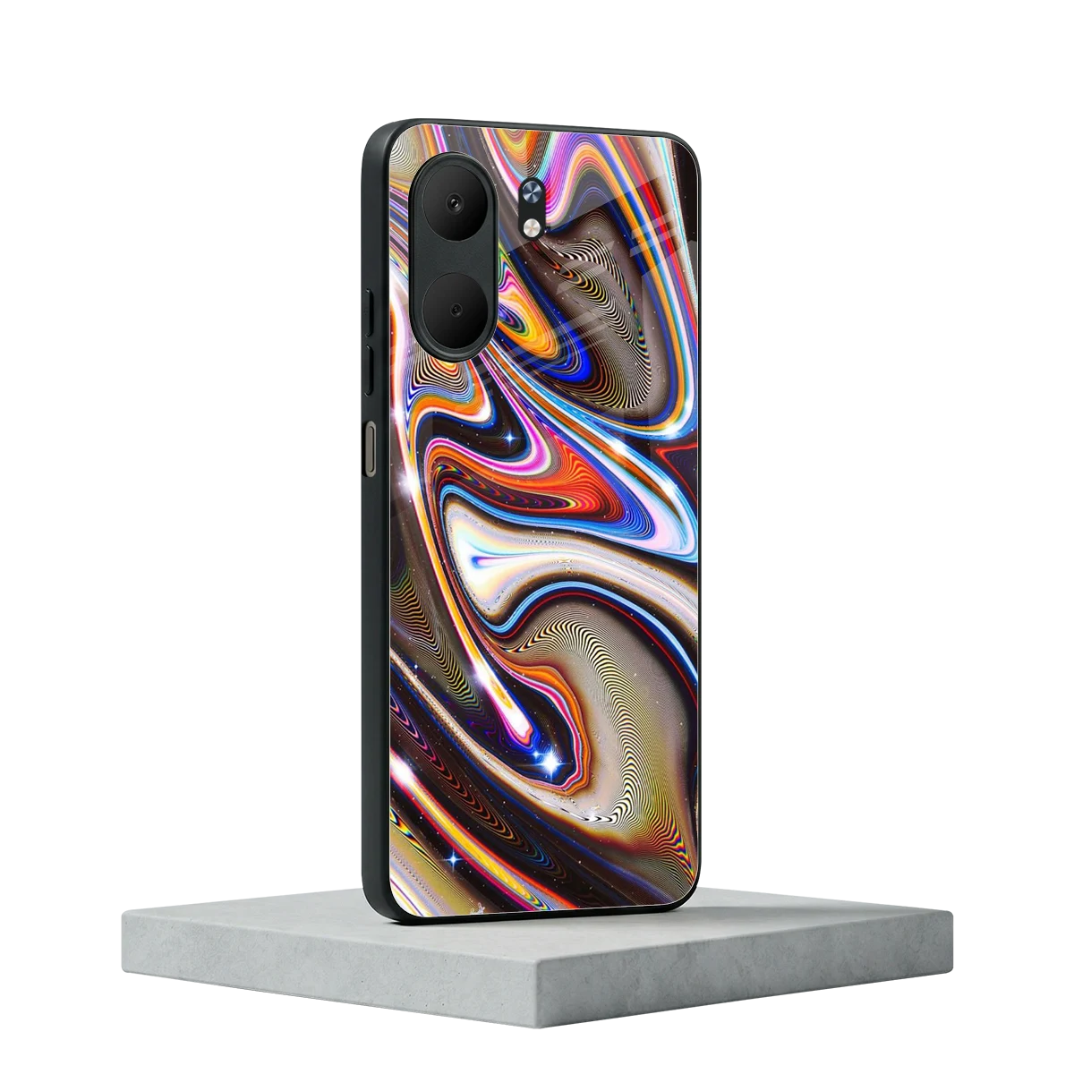 Psychedelic Marble oppo a5x 5g mobile cover | shockproof glass phone case