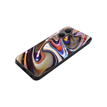 Psychedelic Marble stylish phone case for oppo a5x 5g | glossy glass and slim fit