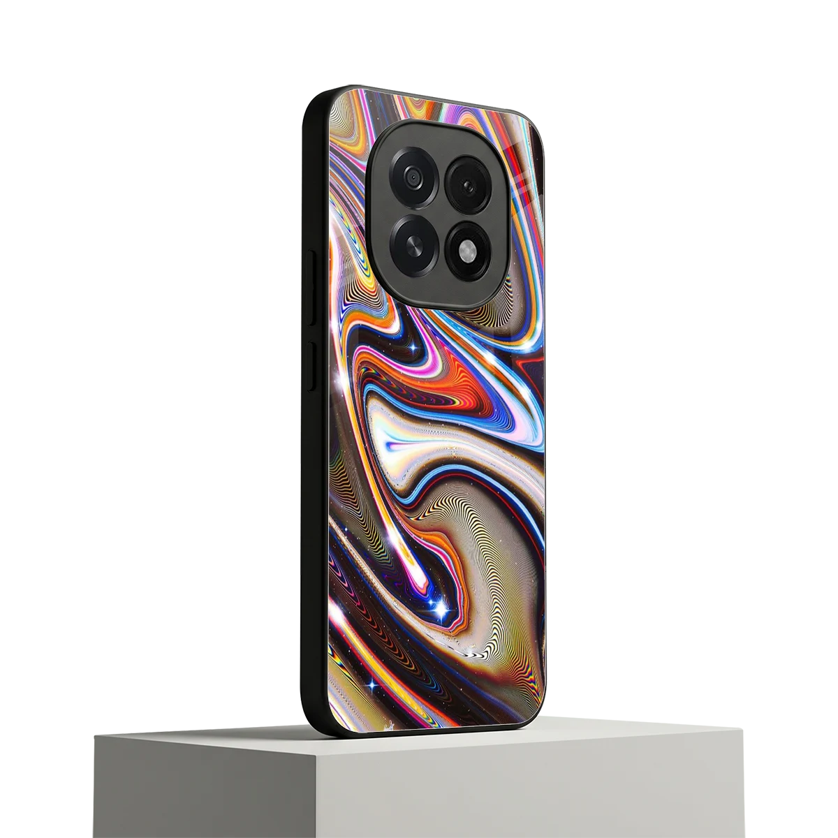 Psychedelic Marble oppo f29 5g mobile cover | shockproof glass phone case
