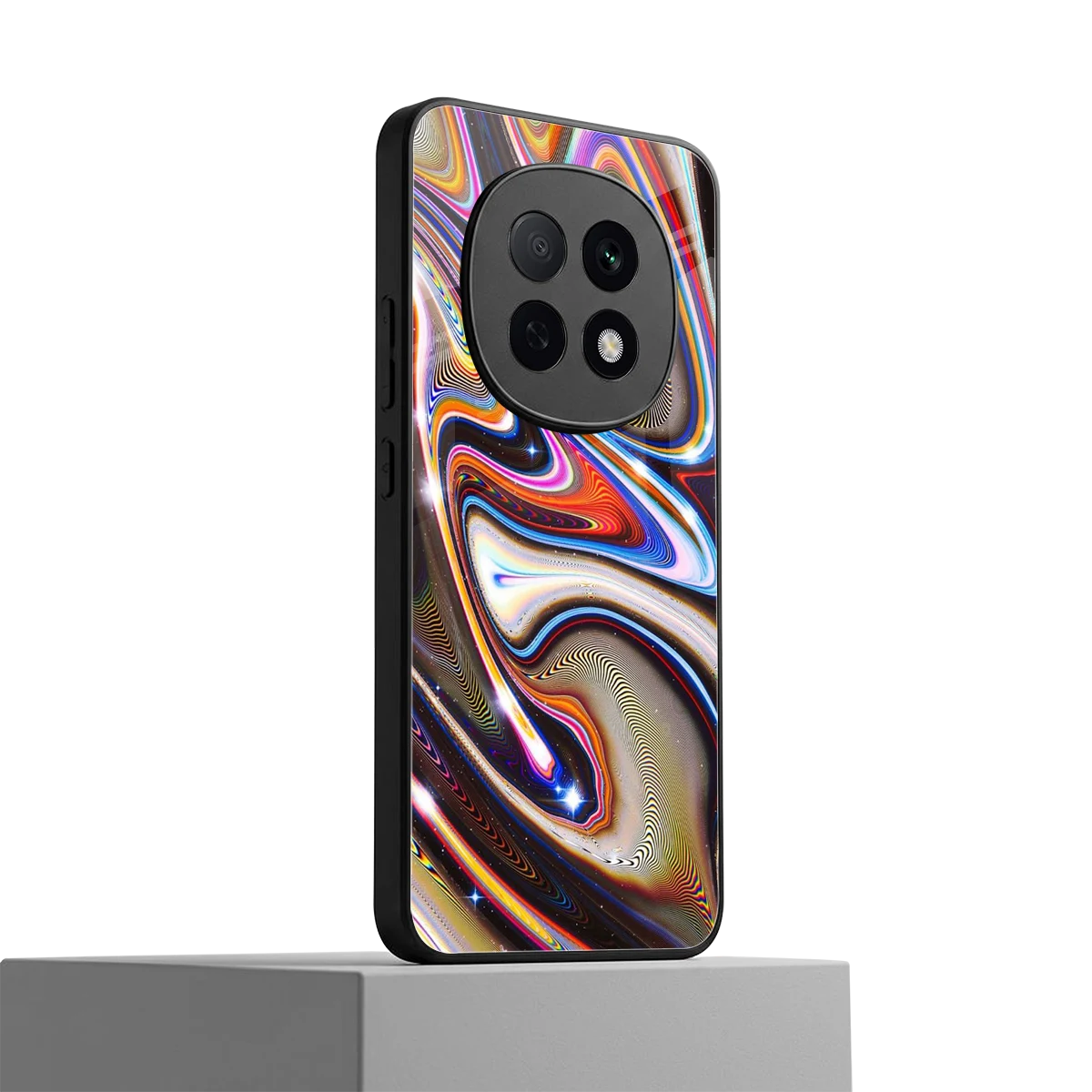 Psychedelic Marble oppo f29 pro 5g mobile cover | shockproof glass phone case