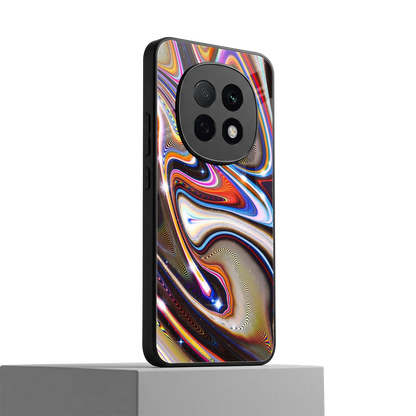 Psychedelic Marble oppo f29 pro 5g mobile cover | shockproof glass phone case