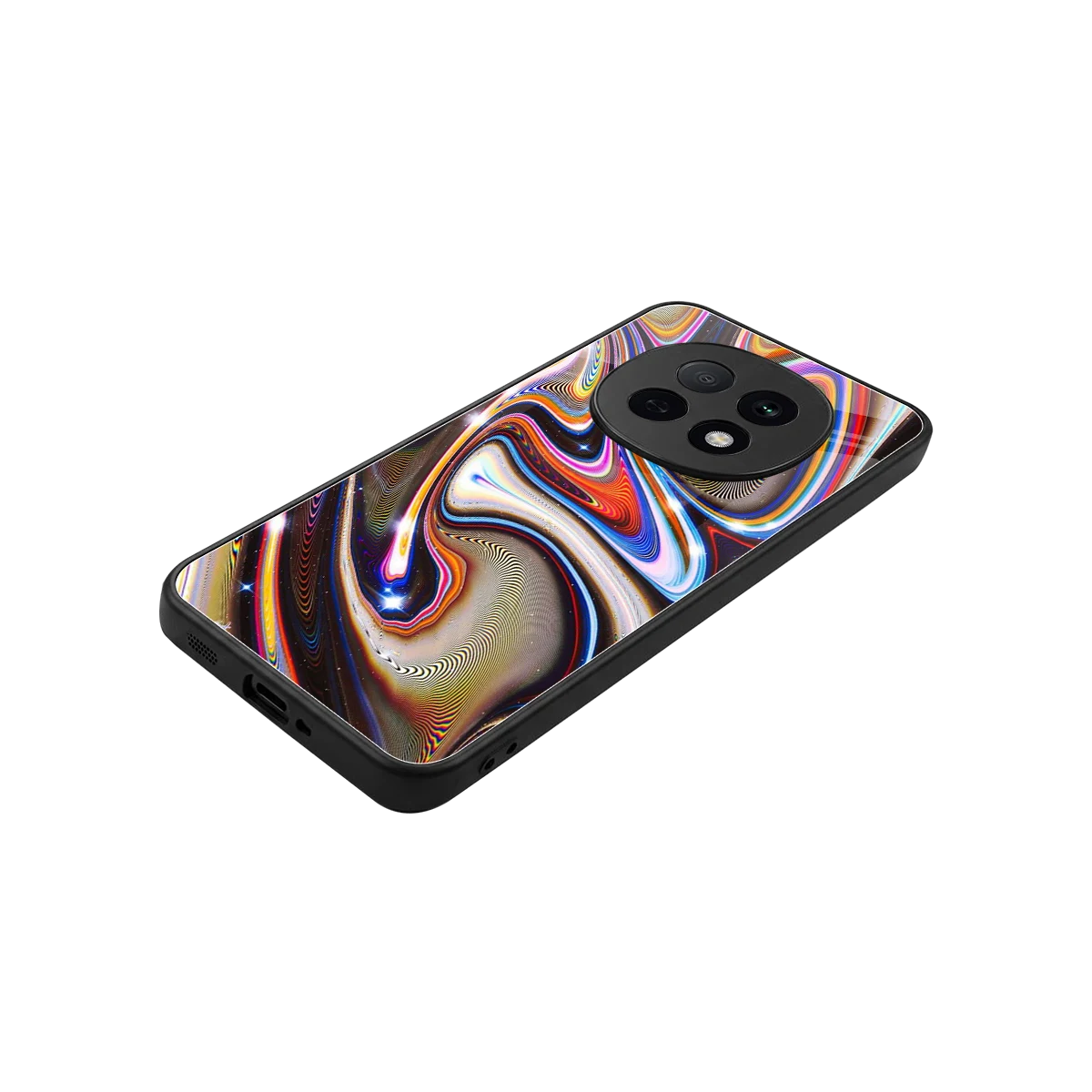 Psychedelic Marble stylish phone case for oppo f29 pro 5g | glossy glass and slim fit