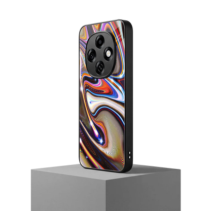 Psychedelic Marble oppo f31 pro 5g mobile cover | shockproof glass phone case