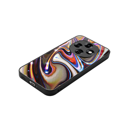 Psychedelic Marble stylish phone case for oppo f31 pro 5g | glossy glass and slim fit