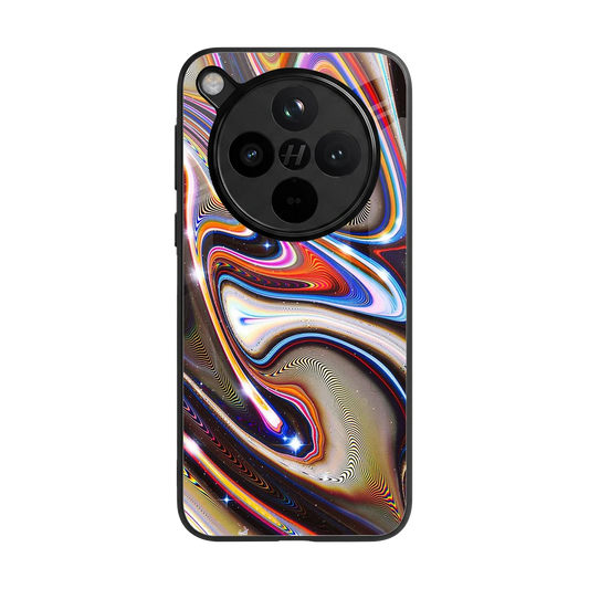 Psychedelic Marble back phone cover | glass case for oppo find x8