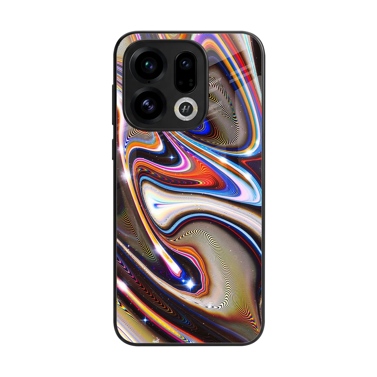 Psychedelic Marble back phone cover | glass case for oppo find x9