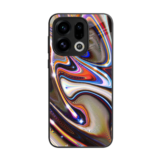 Psychedelic Marble back phone cover | glass case for oppo find x9