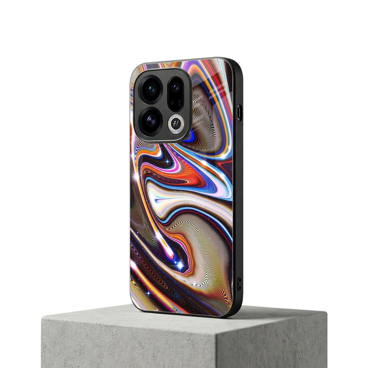 Psychedelic Marble oppo find x9 mobile cover | shockproof glass phone case