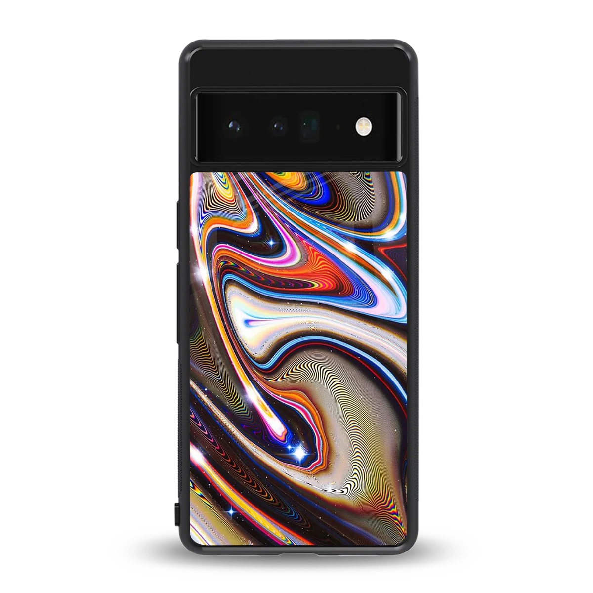 Psychedelic Marble back phone cover | glass case for google pixel 6 pro
