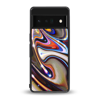 Psychedelic Marble back phone cover | glass case for google pixel 6 pro