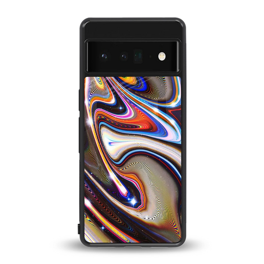 Psychedelic Marble back phone cover | glass case for google pixel 6 pro