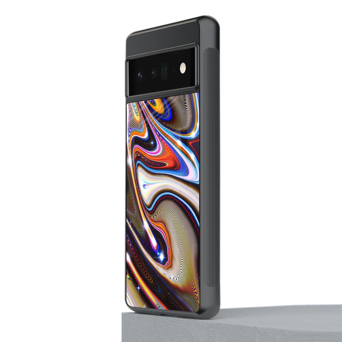Psychedelic Marble stylish phone case for google pixel 6 pro | glossy glass and slim fit
