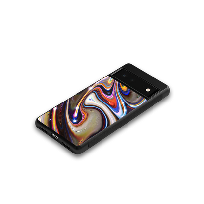 Psychedelic Marble google pixel 6 mobile cover | shockproof glass phone case