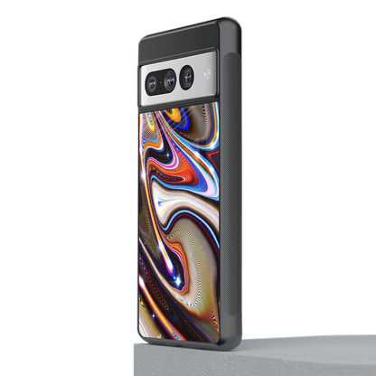 Psychedelic Marble stylish phone case for google pixel 7 pro | glossy glass and slim fit