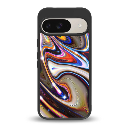 Psychedelic Marble back phone cover | glass case for google pixel 9