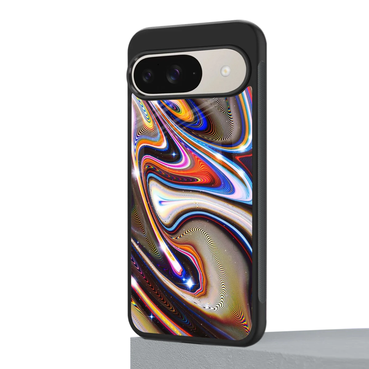 Psychedelic Marble google pixel 9 mobile cover | shockproof glass phone case