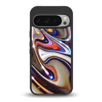 Psychedelic Marble back phone cover | glass case for google pixel 9 pro xl