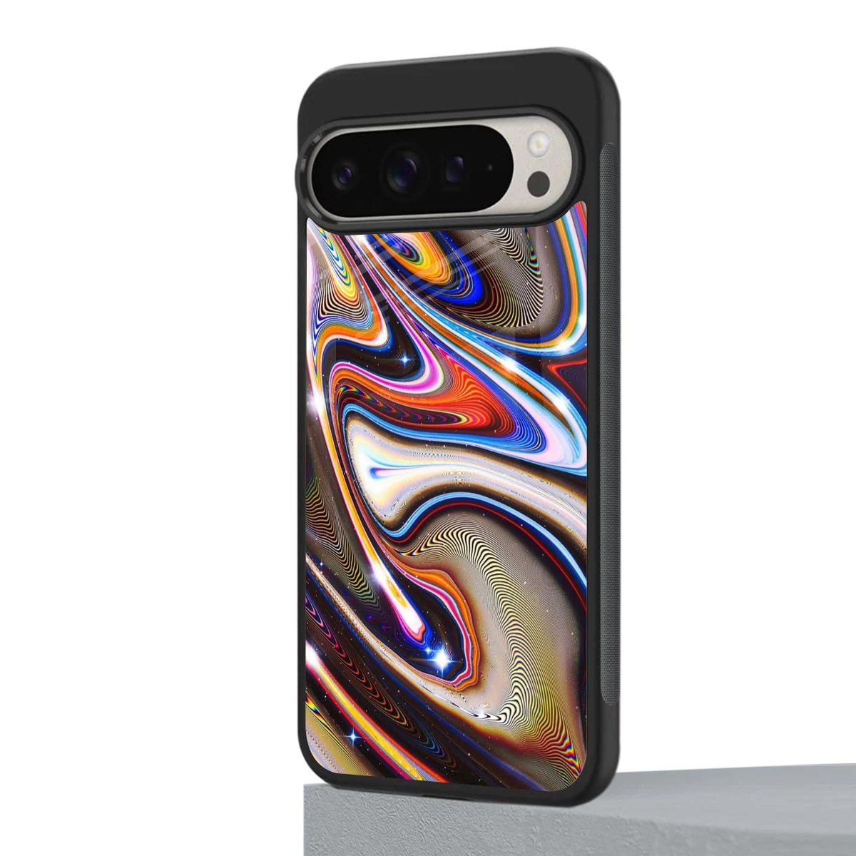 Psychedelic Marble google pixel 9 pro xl mobile cover | shockproof glass phone case