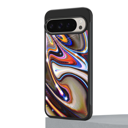 Psychedelic Marble google pixel 9 pro xl mobile cover | shockproof glass phone case