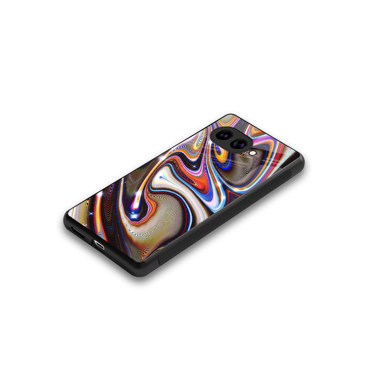 Psychedelic Marble stylish phone case for google pixel 10a | glossy glass and slim fit
