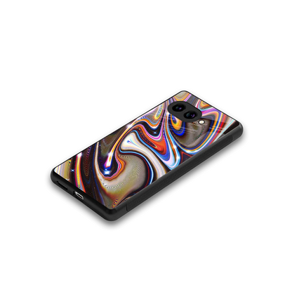 Psychedelic Marble stylish phone case for google pixel 10a | glossy glass and slim fit