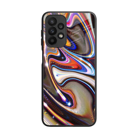 Psychedelic Marble back phone cover | glass case for samsung galaxy a23