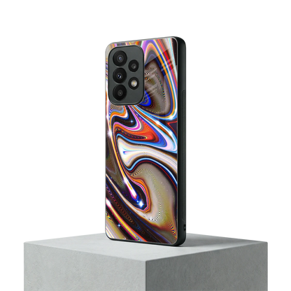 Psychedelic Marble samsung galaxy a23 mobile cover | shockproof glass phone case
