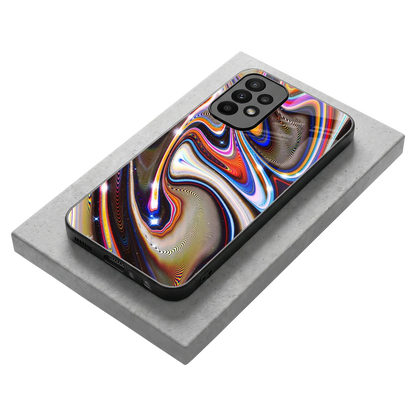 Psychedelic Marble stylish phone case for samsung galaxy a23 | glossy glass and slim fit