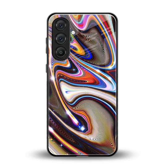Psychedelic Marble back phone cover | glass case for samsung galaxy m36 5g