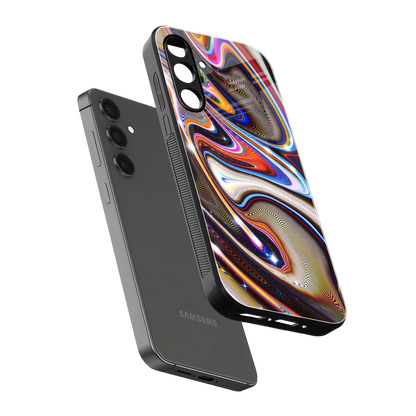 Psychedelic Marble sleek samsung galaxy a16 5g cover with tempered glass back and TPU edges