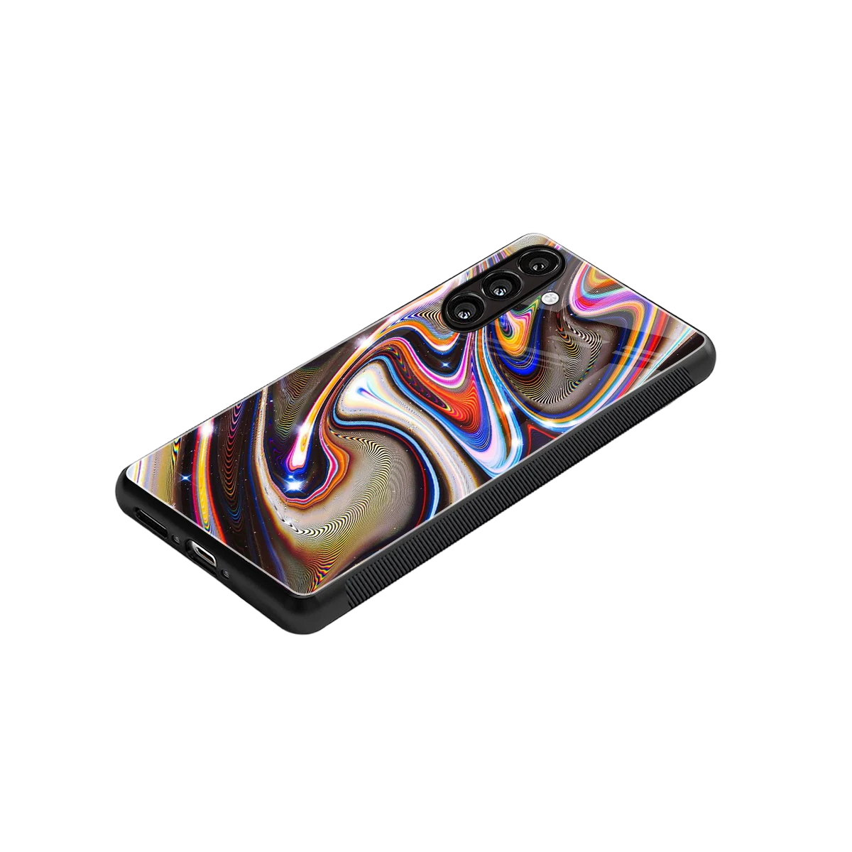 Psychedelic Marble stylish phone case for samsung galaxy a17 5g | glossy glass and slim fit