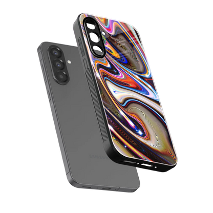 Psychedelic Marble sleek samsung galaxy a17 5g cover with tempered glass back and TPU edges