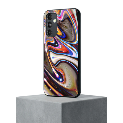 Psychedelic Marble samsung galaxy m14 5g mobile cover | shockproof glass phone case
