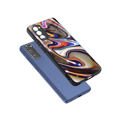 Psychedelic Marble sleek samsung galaxy s20 fe cover with tempered glass back and TPU edges