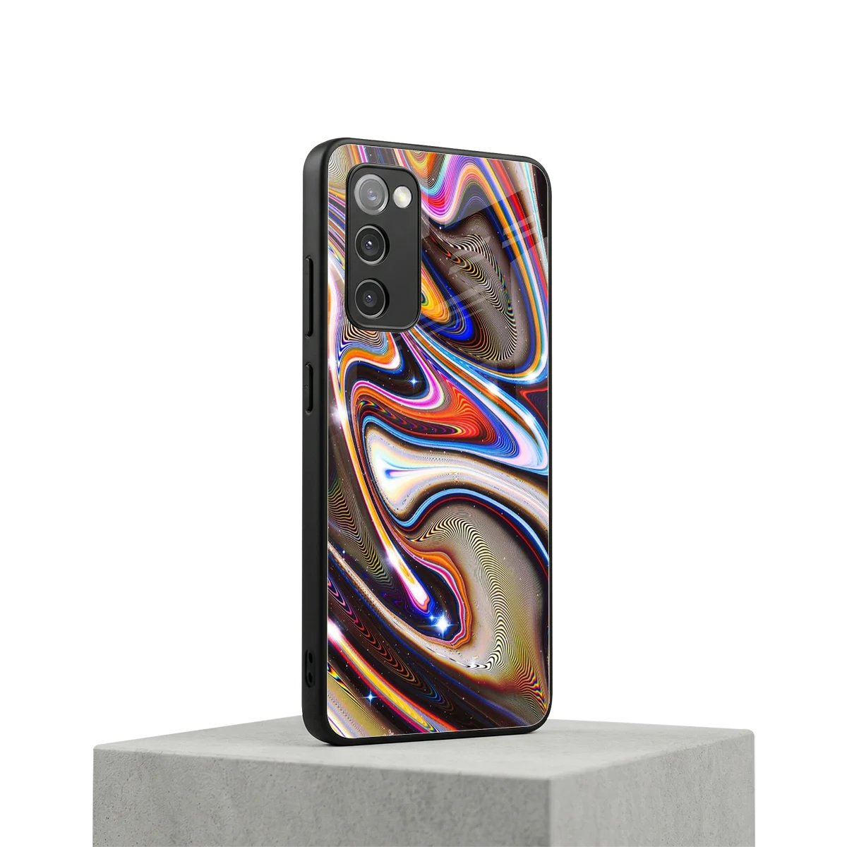 Psychedelic Marble samsung galaxy s20 fe mobile cover | shockproof glass phone case