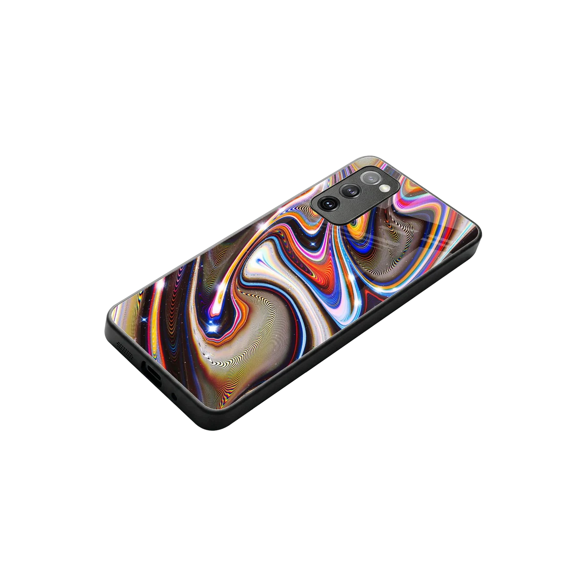 Psychedelic Marble stylish phone case for samsung galaxy s20 fe | glossy glass and slim fit