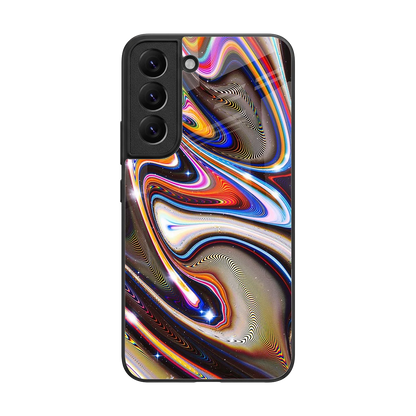 Psychedelic Marble back phone cover | glass case for samsung galaxy s22