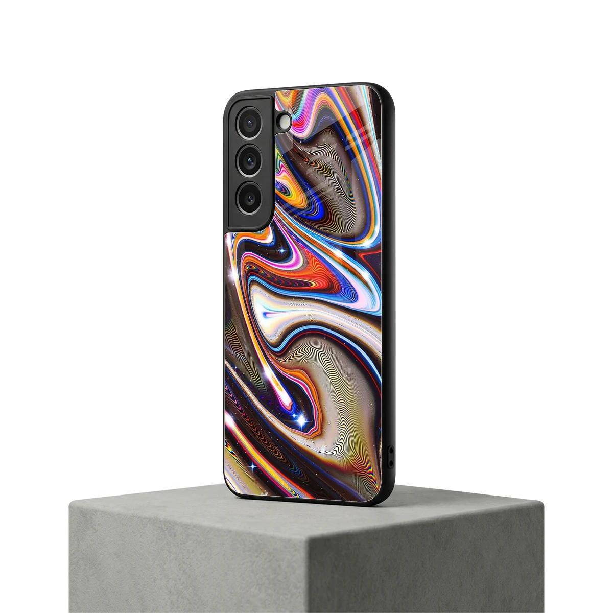 Psychedelic Marble samsung galaxy s22 mobile cover | shockproof glass phone case