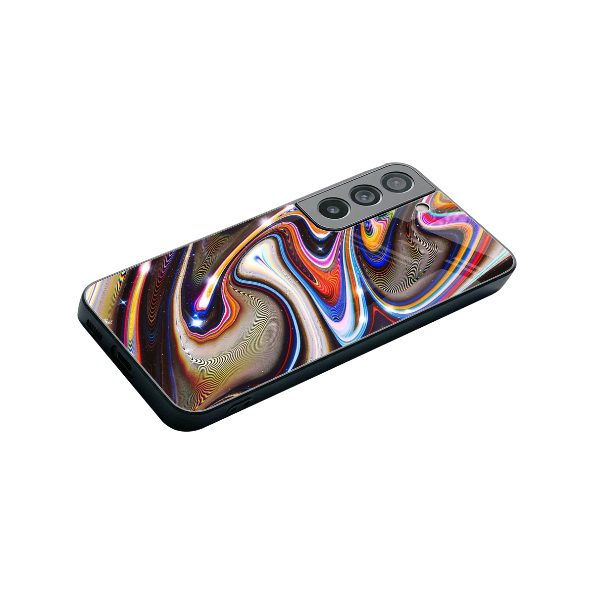 Psychedelic Marble stylish phone case for samsung galaxy s22 | glossy glass and slim fit