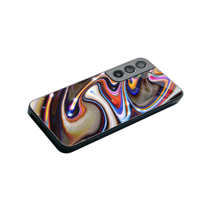 Psychedelic Marble stylish phone case for samsung galaxy s22 | glossy glass and slim fit