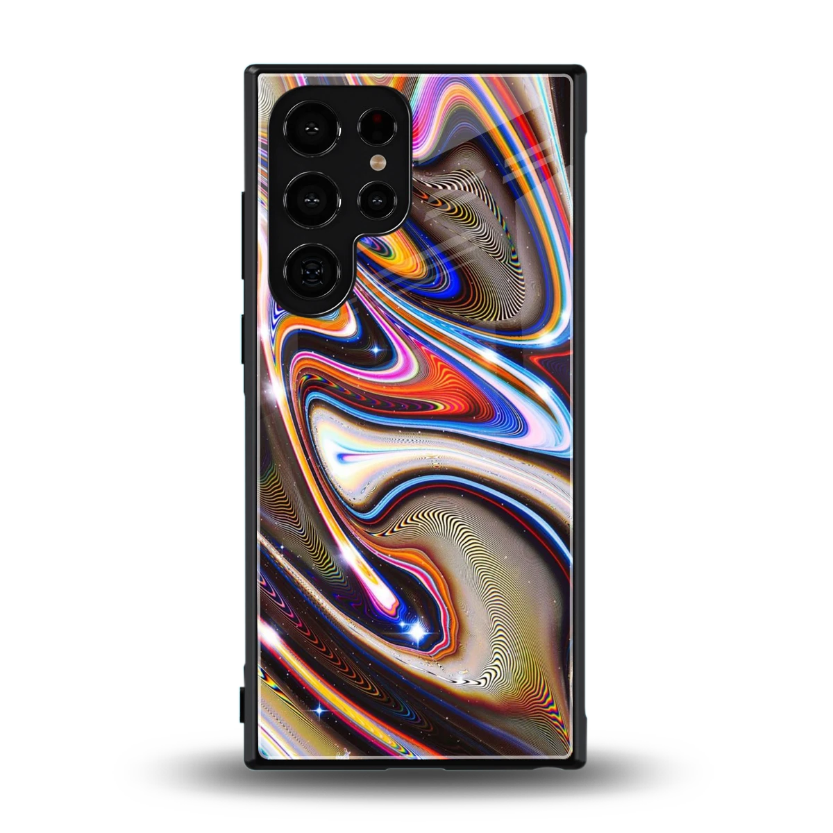 Psychedelic Marble back phone cover | glass case for samsung galaxy s23 ultra