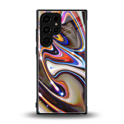 Psychedelic Marble back phone cover | glass case for samsung galaxy s23 ultra