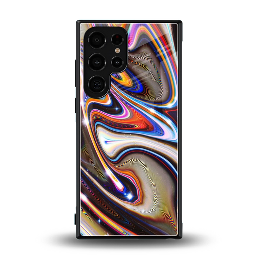 Psychedelic Marble back phone cover | glass case for samsung galaxy s23 ultra