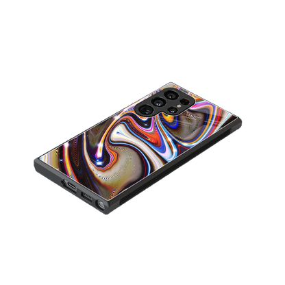 Psychedelic Marble stylish phone case for samsung galaxy s23 ultra | glossy glass and slim fit