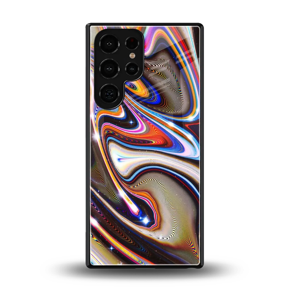 Psychedelic Marble back phone cover | glass case for samsung galaxy s25 ultra