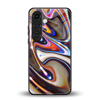 Psychedelic Marble back phone cover | glass case for samsung galaxy s24 plus