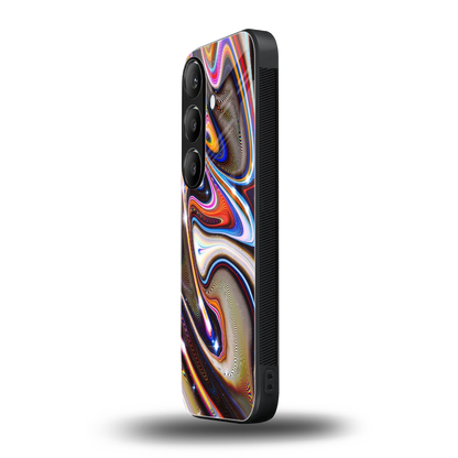 Psychedelic Marble samsung galaxy s24 mobile cover | shockproof glass phone case