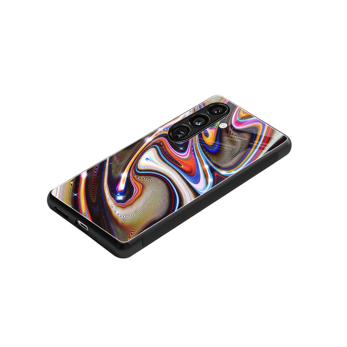Psychedelic Marble stylish phone case for samsung galaxy s24 plus | glossy glass and slim fit
